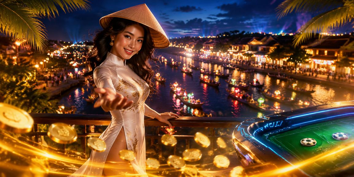 Người dùng trẻ tại Hội An theo dõi trận esports và đặt cược trực tuyến qua điện thoại