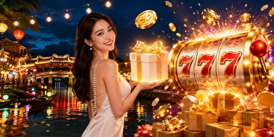 Người chơi tại Hội An tham gia slot game và theo dõi kết quả thể thao trực tuyến ban đêm