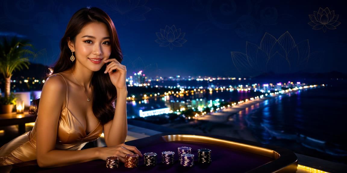Người chơi tại bãi biển Mũi Né tham gia trò chơi bài trực tuyến qua điện thoại di động